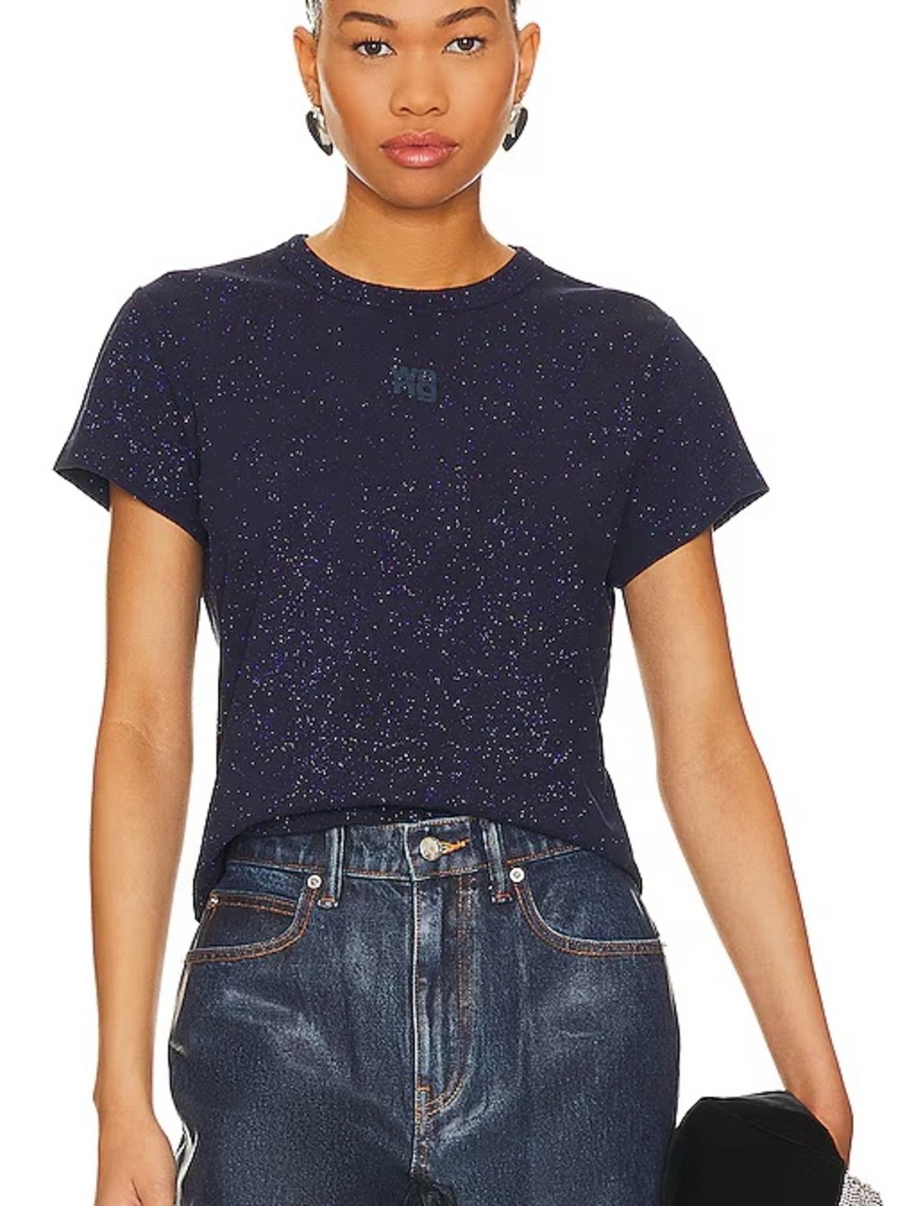 Alexander wang glitter baby tee